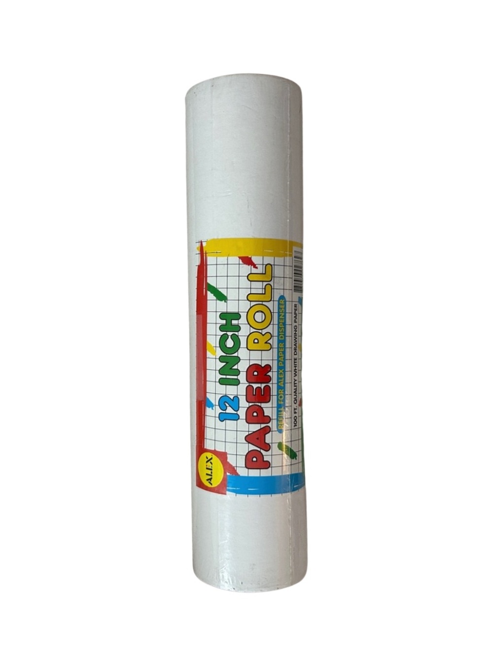 Back to school 12-Inch White Paper Roll for Craft and Party Use